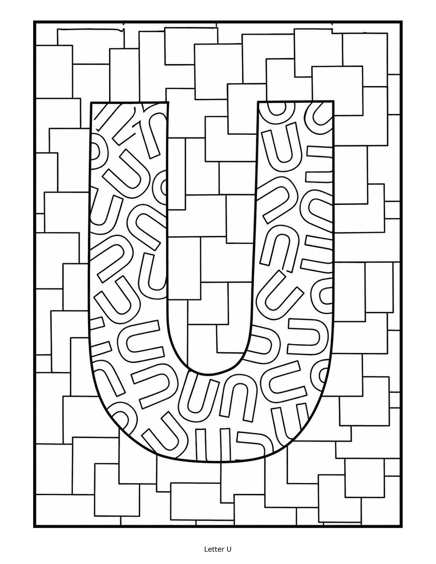 A to Z Mosaic Alphabet Colouring Book
