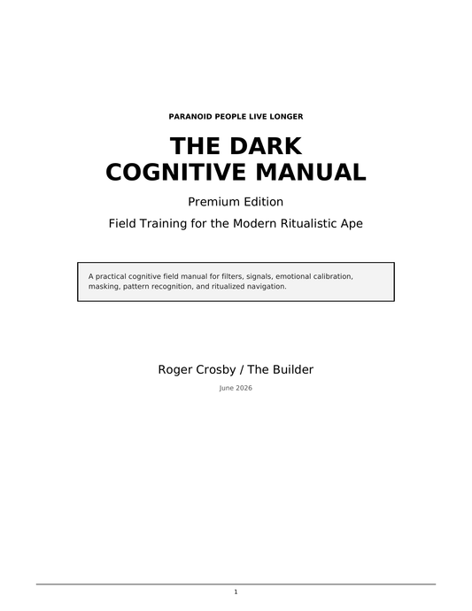 The Dark Cognitive Manual - Premium Edition